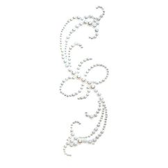Perle adezive decor Colette, 6x13.5cm, alb, Dp Craft