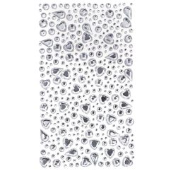 Strasuri/pietre adezive, diferite dimensiuni si forme, 250 buc/set, cristal, Dp Craft