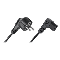 Cablu alimentare pc/calculator - mufa la 90 grade, stecher schuko, 1.5m, negru, Cabletech