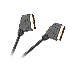 Cablu de conectare SCART - SCART, 21 pini, dublu ecranat, 3m, negru, Cabletech Eco-Line