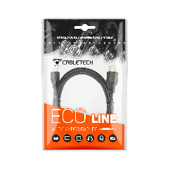 Cablu HDMI - HDMI 2.1V 8K, 1.5m, negru, Cabletech Eco-Line