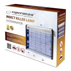 Aparat cu lampa UV anti insecte (muste, tantari, molii), 1600V, 12W, raza 50mp, Esperanza Insect Killer Exterminator