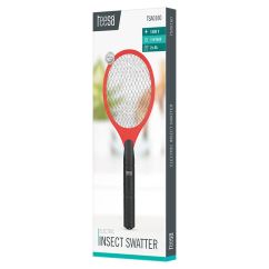 Paleta electrica anti insecte (muste, tantari, molii), 1500V, 3W, rosu/negru, Teesa Swatter
