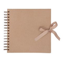 Album scrapbooking 20.5x20.5cm, coperti cartonate 3mm, 40 coli 200g/mp, kraft/maro, Dp Craft