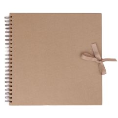 Album scrapbooking 30.5x30.5cm, coperti cartonate 3mm, 40 coli 200g/mp, kraft/maro, Dp Craft