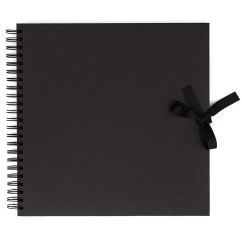 Album scrapbooking 30.5x30.5cm, coperti cartonate 3mm, 40 coli 200g/mp, negru, Dp Craft