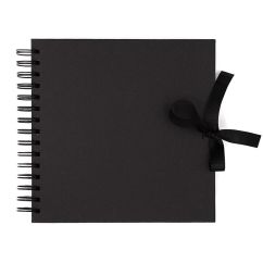 Album scrapbooking 20.5x20.5cm, coperti cartonate 3mm, 40 coli 200g/mp, negru, Papermania