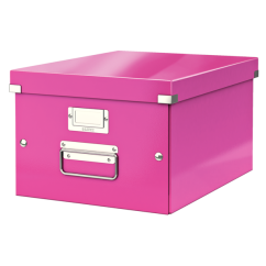 Cutie arhivare medie, 281x200x370mm, roz, Leitz Click&Store