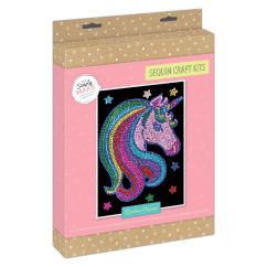Set creativ cu paiete, unicorn, Simply Make