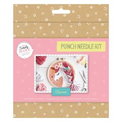 Set creativ pentru broderie cu ac persan/punch needle, unicorn, Simply Make