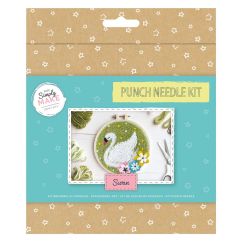 Set creativ pentru broderie cu ac persan/punch needle, lebada, Simply Make