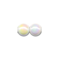 Perle decorative, Ø 4mm, 100 buc/set, alb iridiscent, Meyco