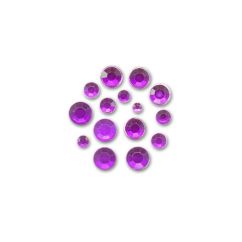 Strasuri/pietre plate, Ø 2-4mm, 300 buc/set, violet, Meyco