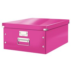Cutie arhivare mare, 369x200x482mm, roz, Leitz Click&Store