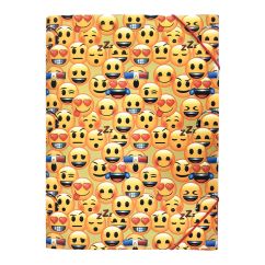 Mapa plastic cu elastic A4, Emoji