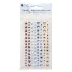 Strasuri/pietre si perle adezive, Ø 3/4/5/6mm, 120 buc/set, azure&spice, Dp Craft