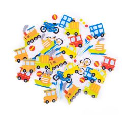 Forme din spuma/hartie gumata adeziva  - vehicule, 39 buc/set, Dp Craft