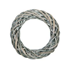 Coronita decorativa din rachita/nuiele, Ø 25cm, gri, Dp Craft