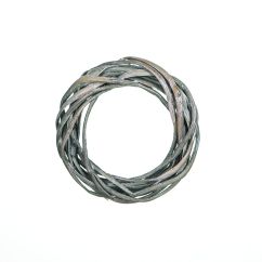Coronita decorativa din rachita/nuiele, Ø 15cm, gri, Dp Craft