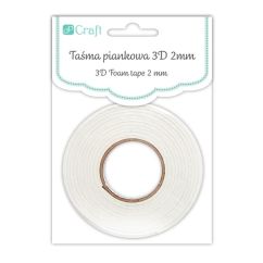 Banda dublu adeziva buretata, 2mmx0.5cmx2.2m, alb, Dp Craft