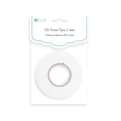 Banda dublu adeziva buretata, 2mmx1.5cmx2.2m, alb, Dp Craft