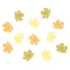 Forme decorative din fetru - frunze de toamna (artar), 3.5cm, diferite culori, 12 buc/set, Andel Prerov