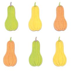 Forme decorative din lemn - dovlecei, 4cm, 6 buc/set, diferite culori, Andel Prerov
