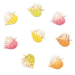 Forme decorative din lemn - frunze adezive de toamna (fag), 3.5cm, 6 buc/set, multicolor, Andel Prerov