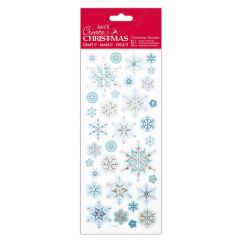 Stickere/abtibilduri, fulgi de zapada, Create Christmas