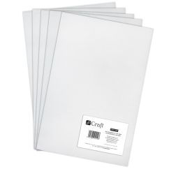 Fetru/pasla decorativa A4 (21x29.7cm), 2mm, 5 buc/set, alb, Dp Craft