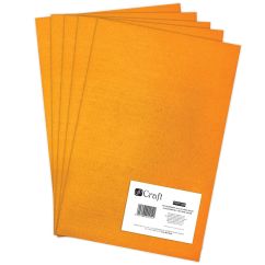 Fetru/pasla decorativa A4 (21x29.7cm), 2mm, 5 buc/set, galben solar, Dp Craft