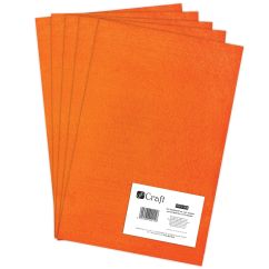 Fetru/pasla decorativa A4 (21x29.7cm), 2mm, 5 buc/set, portocaliu, Dp Craft