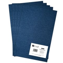 Fetru/pasla decorativa A4 (21x29.7cm), 2mm, 5 buc/set, albastru bleumarin, Dp Craft