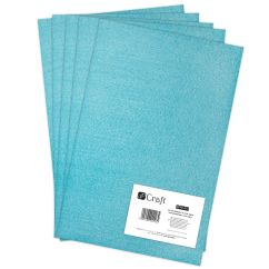 Fetru/pasla decorativa A4 (21x29.7cm), 2mm, 5 buc/set, bleu, Dp Craft