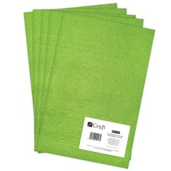 Fetru/pasla decorativa A4 (21x29.7cm), 2mm, 5 buc/set, verde lamaie, Dp Craft