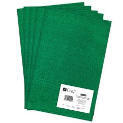Fetru/pasla decorativa A4 (21x29.7cm), 2mm, 5 buc/set, verde inchis, Dp Craft