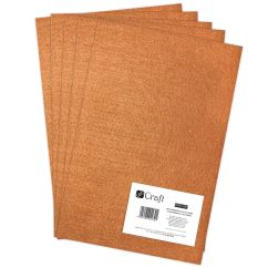 Fetru/pasla decorativa A4 (21x29.7cm), 2mm, 5 buc/set, maro deschis, Dp Craft