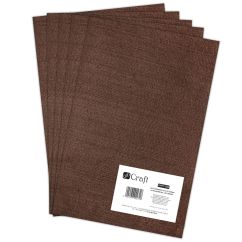 Fetru/pasla decorativa A4 (21x29.7cm), 2mm, 5 buc/set, maro, Dp Craft