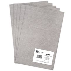 Fetru/pasla decorativa A4 (21x29.7cm), 2mm, 5 buc/set, gri deschis, Dp Craft
