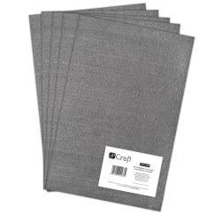Fetru/pasla decorativa A4 (21x29.7cm), 2mm, 5 buc/set, gri, Dp Craft