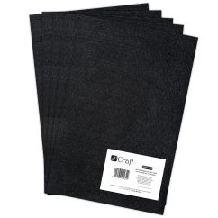 Fetru/pasla decorativa A4 (21x29.7cm), 2mm, 5 buc/set, negru, Dp Craft