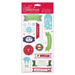 Stickere/abtibilduri cartonate, Handmade by, Create Christmas