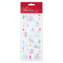 Stickere/abtibilduri, globuri cu animalute de Craciun, Create Christmas