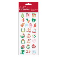 Stickere/abtibilduri, numere Advent Calendar, Create Christmas