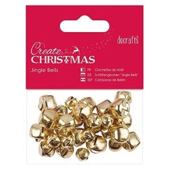 Clopotei decorativi metalici, diferite dimensiuni, 30 buc/set, auriu, Create Christmas