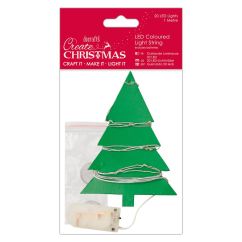 Banda decorativa cu 20 lumini LED, 1m, multicolor, Create Christmas