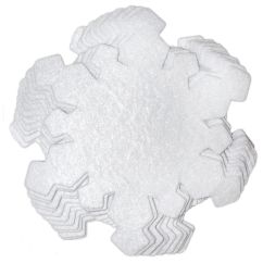 Figurine decorative din fetru - fulgi de nea, adezive, 14.5x13cm, 12 buc/set, Dp Craft