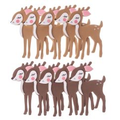 Figurine adezive din spuma/hartie gumata - caprioara Bambi 3D, 6x4cm, 10 buc/set, Dp Craft
