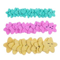 Figurine adezive din spuma/hartie gumata - stelute cu sclipici, 2/2.5/3.5cm, 45 buc/set, Dp Craft
