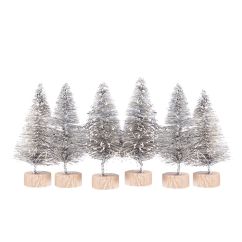 Braduti decorativi, 5cm, 6 buc/set, argintiu, Dp Craft